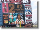 Andruw Jones on the scoreboard.