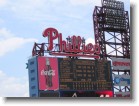 The Phillies scoreboard.