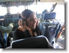 Ashley listening to the two aircraft pilots talking to each other.
