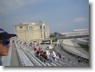 Some of the hotel rooms at Dover Downs actually look out over the track.