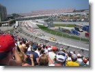 The pace car making its final lap in front before ducking off into pit road.