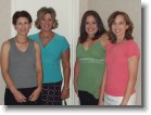 Lesley, Wendy, Ashley, & Tammy getting ready to go to dinner at the Bull & Bear Bar in the Waldorf Astoria.