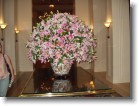 Giant fresh bouquet in the lobby of the Waldorf Astoria.