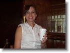 Tammy with her coffee.