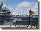 You can see planes on top of the U.S.S. Intrepid.