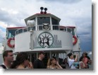 Looking back at the Circle Line Cruise ship.