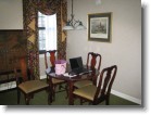 Our living room table in the hotel suite.