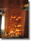 The waterfall wall in Trump Tower.