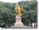 The statue at the entrance to Central Park.