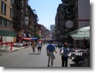 Walking through Little Italy.