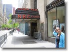 A confused Ashley outside the NBC Studios & Rainbow Room entrance.
