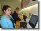 Ashley & Matthew checking their e-mail at the Apple Store.