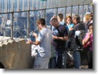 Matthew calling his friends from the top of the Empire State Building.