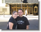 Ashley & Juston in front of John's Pizzeria.