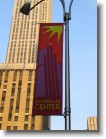 Getting ready to board the bus at Rockefeller Center as we see the GE Building towering above in the background.