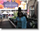 Ashley in front of the Orchid Show.