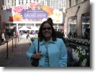 Ashley in front of the Orchid Show.