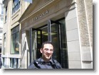 Juston in front of the Apple Store in SoHo.