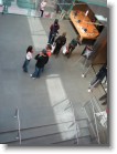 A view from the second floor of the Apple Store.