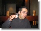 Juston, indulging in their highly-rated sake.