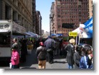 Walking down Broadway.
