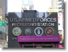 A US Armed Forces Recruiting Station in the center of Times Square.