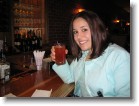 Ashley enjoying an Amaretto Sour inside Pasta Lover's Trattoria.