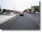 Driving towards the boardwalk.